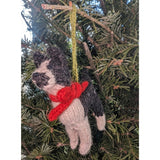 Boston Hand Knit Christmas Ornament