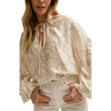 Rosetti Billowy Sleeves Print Blouse