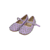 Lavender Studded Ballet Flats