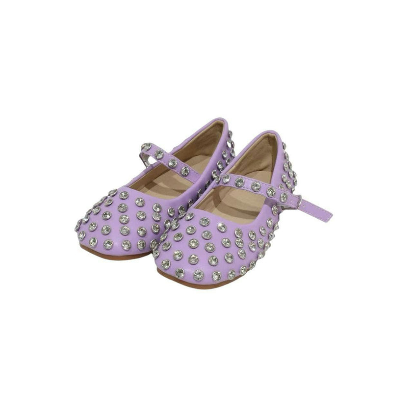 Lavender Studded Ballet Flats