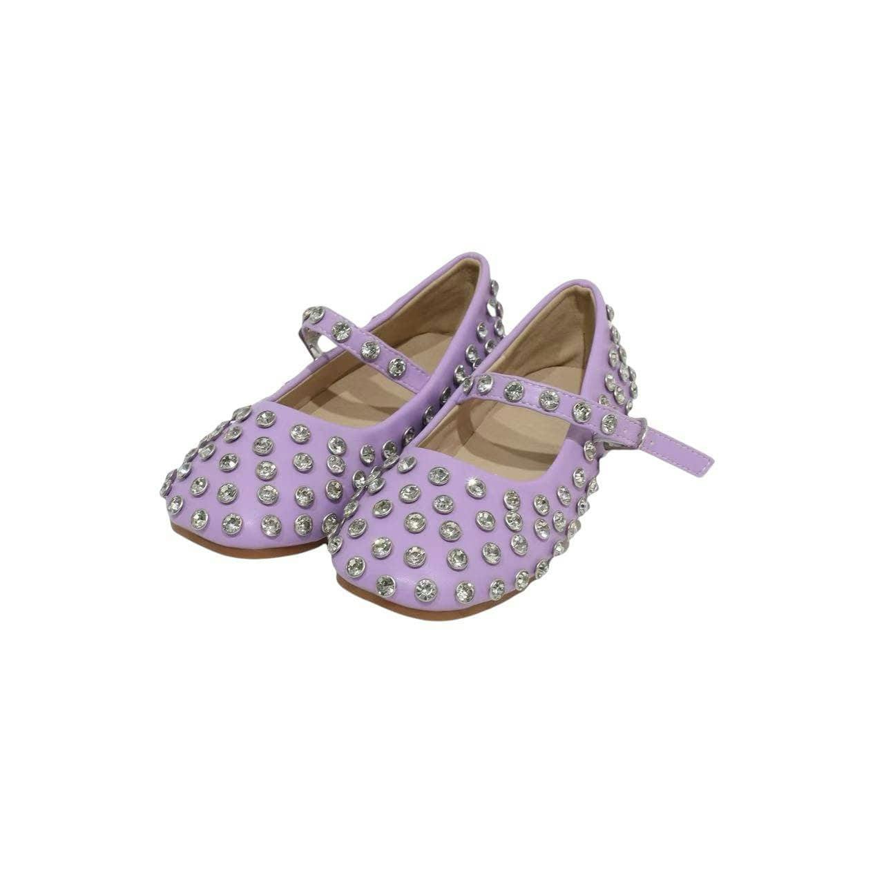 Lavender Studded Ballet Flats