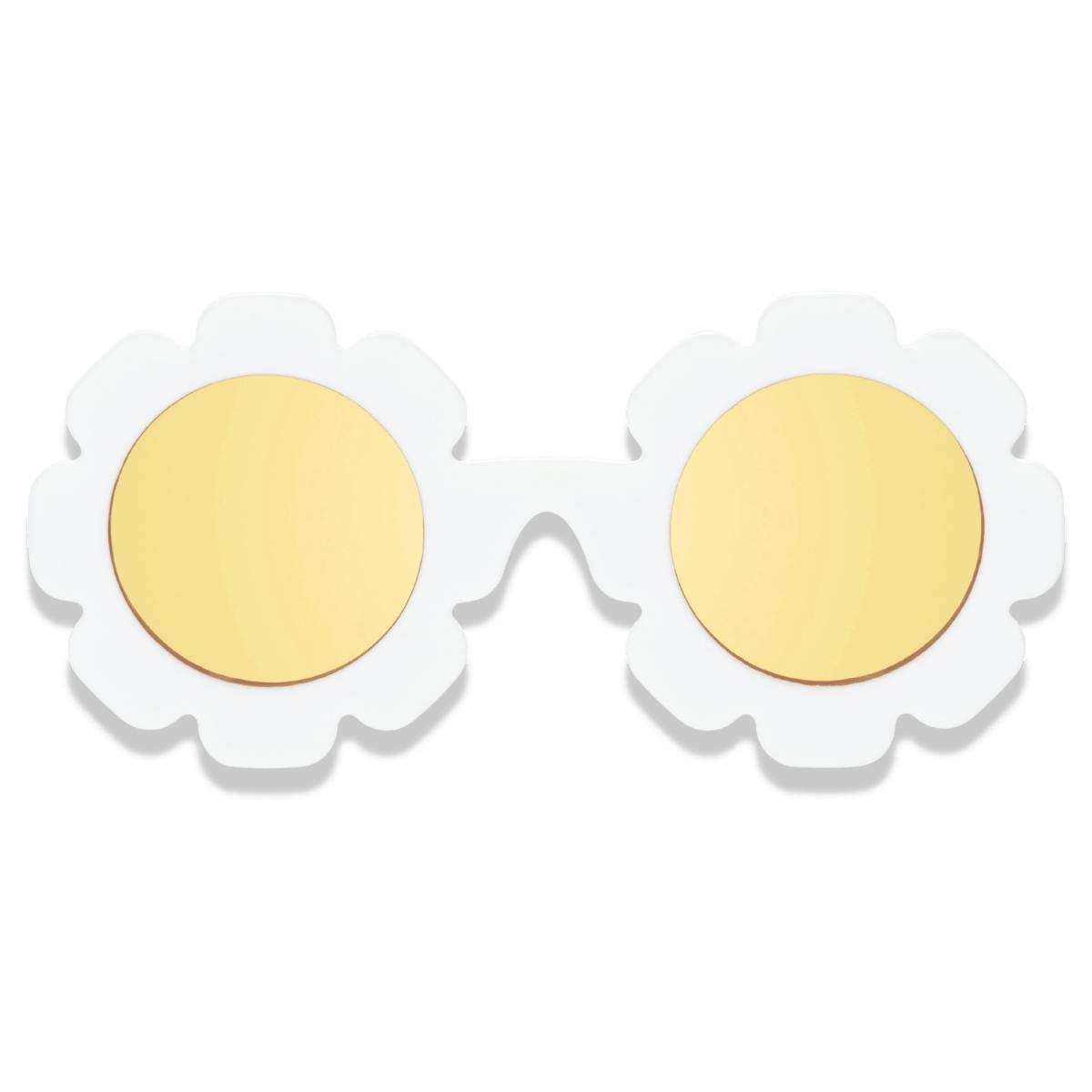 White Daisy Flower I Polarized Yellow Mirrored Lenses