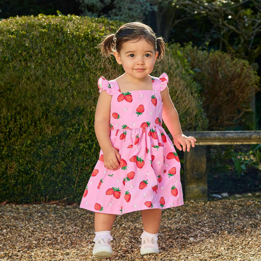 Adelina Summer Dress in Strawberry