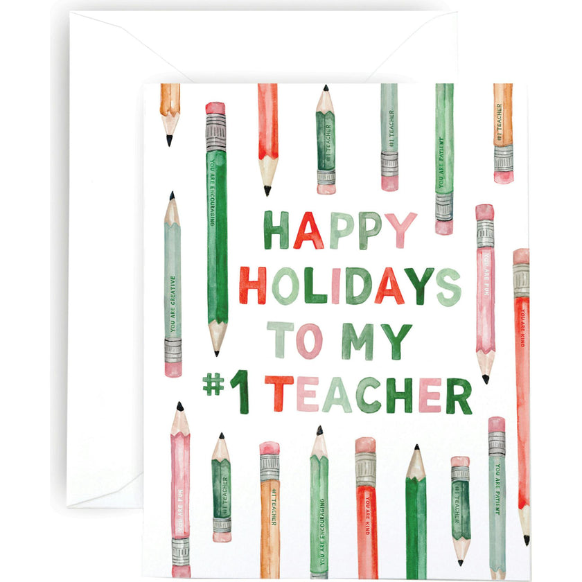 Set of 3 Teacher Happy Holidays Card