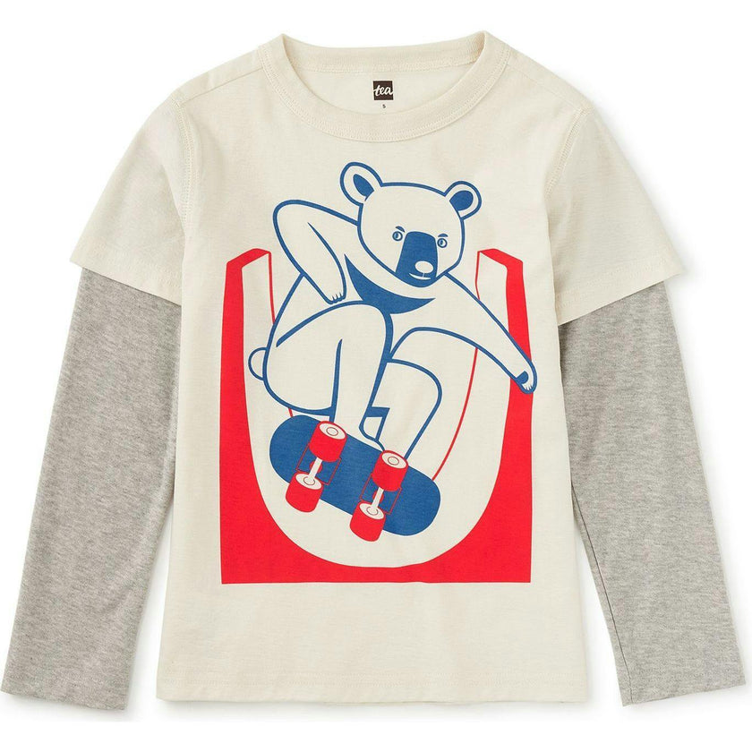 Skater Moon Layered Tee, Natural