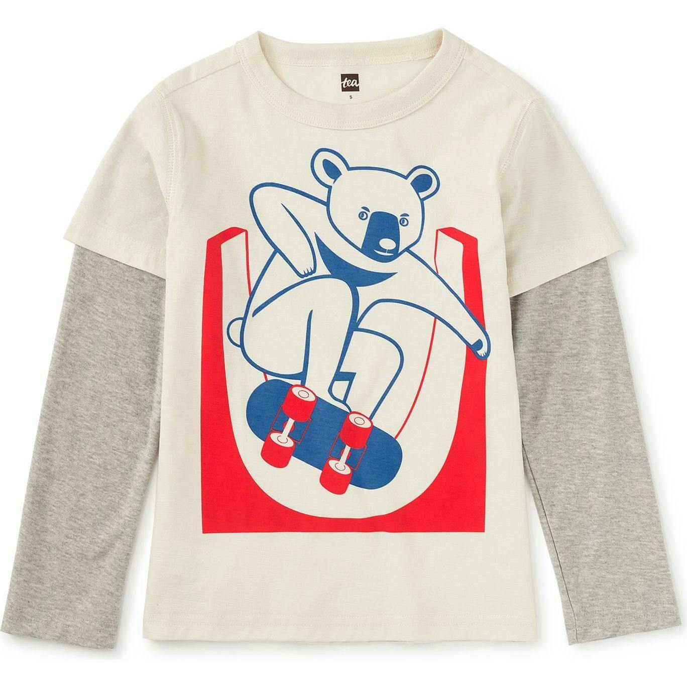 Skater Moon Layered Tee, Natural
