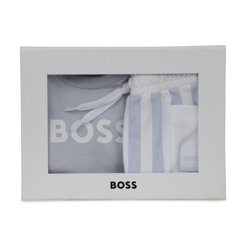 Light Blue Striped Baby Set