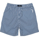 Mens Denim Stripe Comfort Lined Swim Short