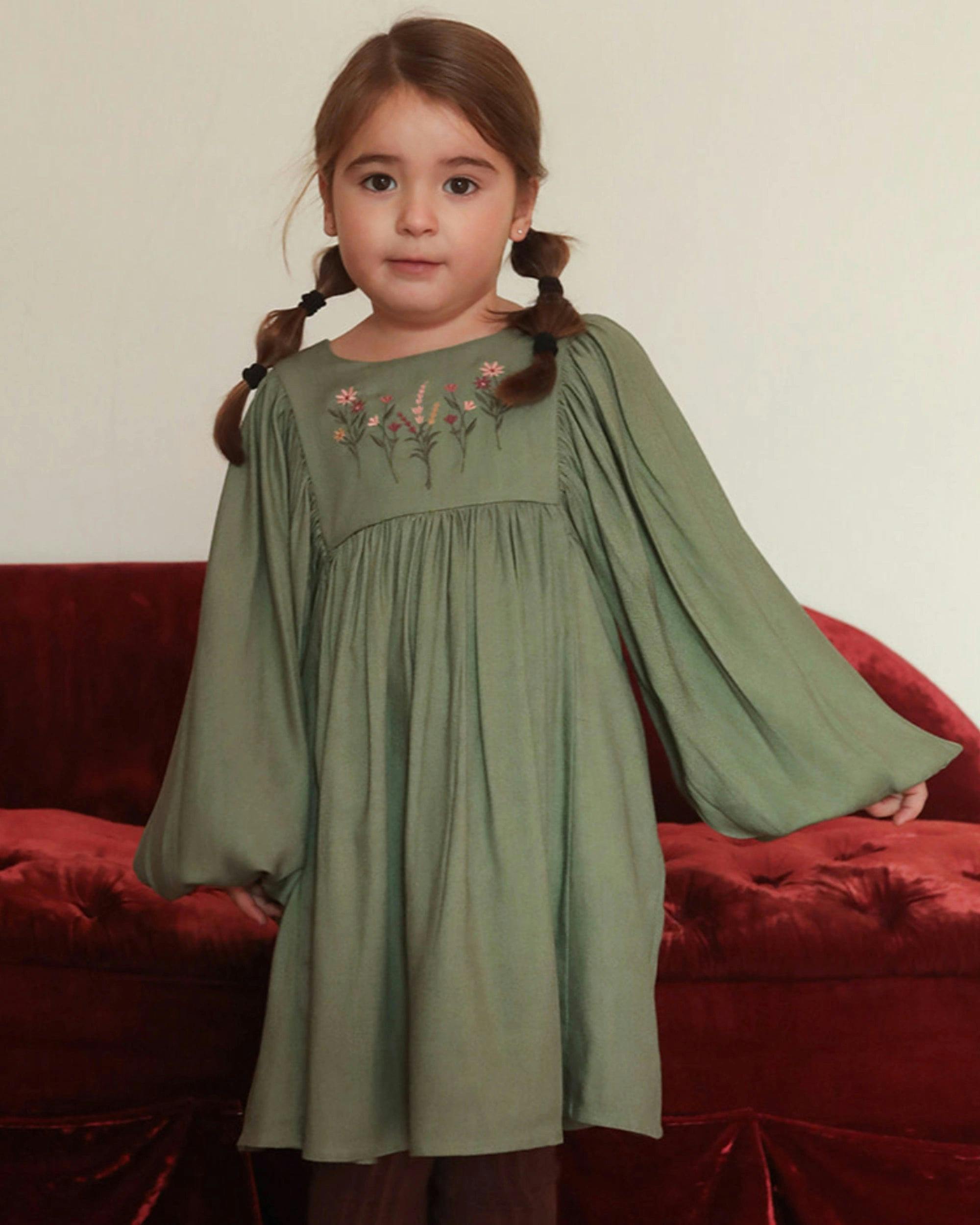 Belle Dress - Sage Green