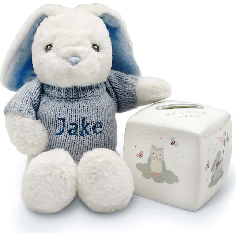 Personalized Blue and Little Love Money Box