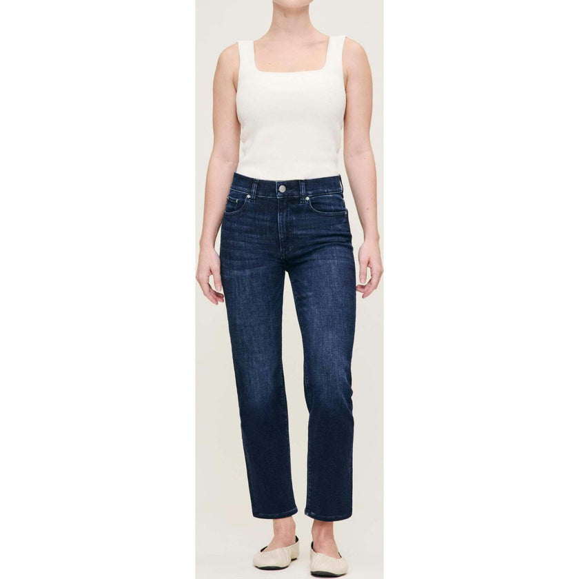 Halle Straight Petite High Rise Instasculpt™ 25.5" Jeans | Mediterranean