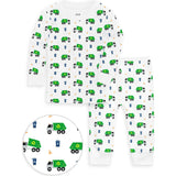 The Organic Long Sleeve Pajama Set [Recycling Trucks]