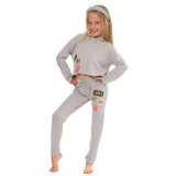 Girl's (8-14) Butter Fleece Sweatpants with Assorted Patches
