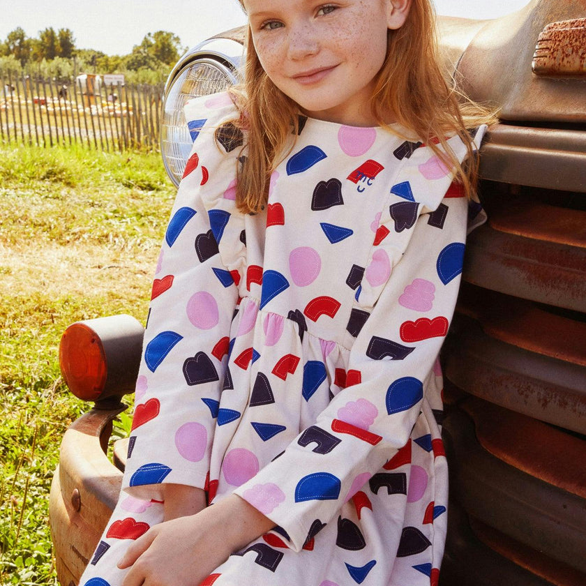 Recycled Cotton Shapes Kid Ruffle Dress