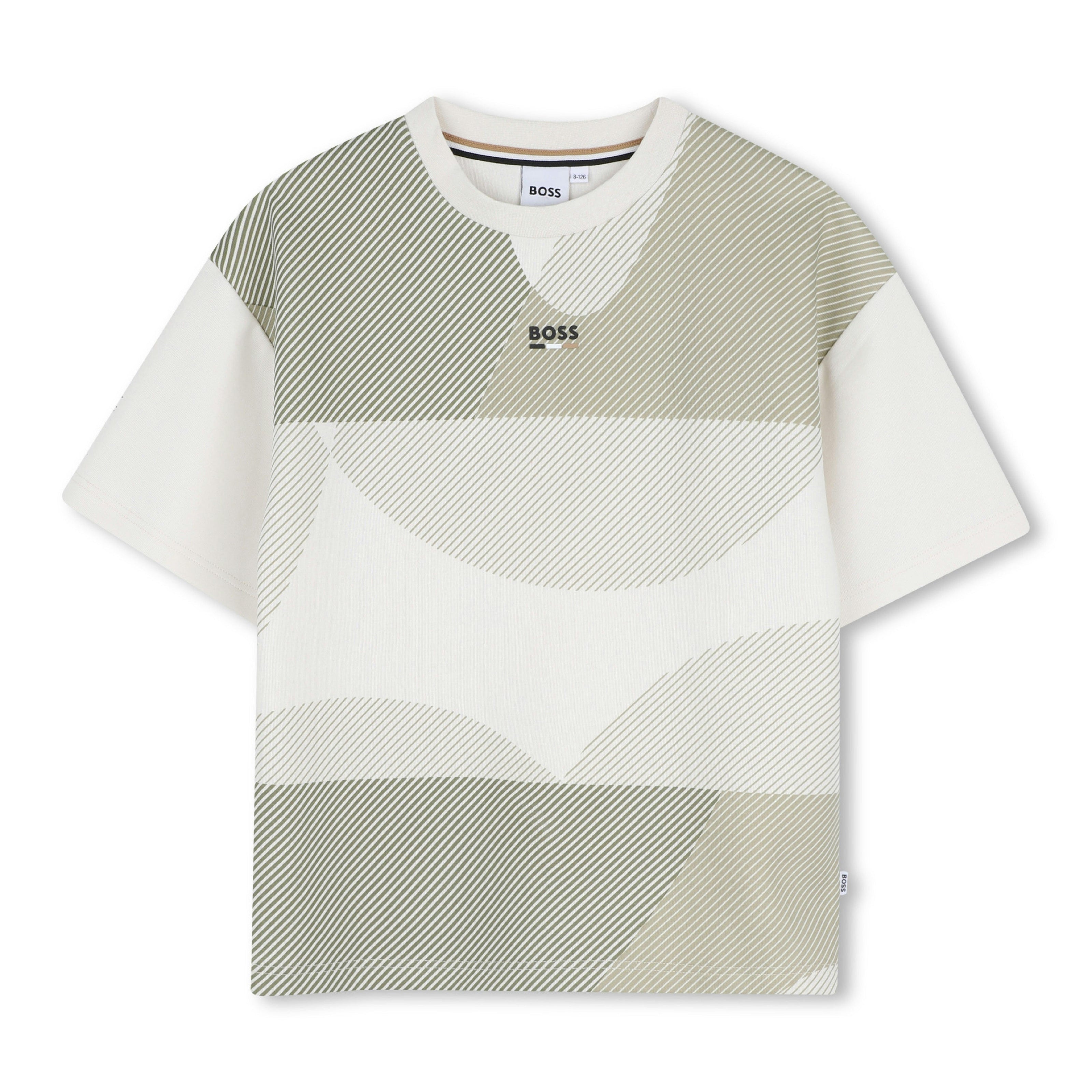 Ivory Geometric Pattern T-Shirt
