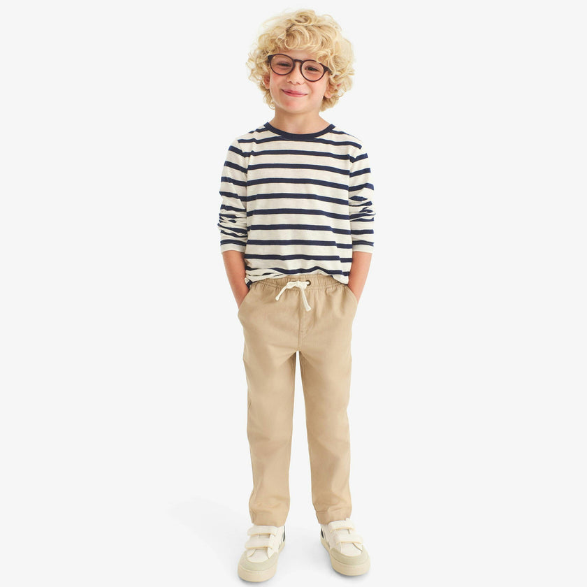 Kids stretch chino drawstring pant