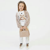 Beige Leopard Print Zip Up