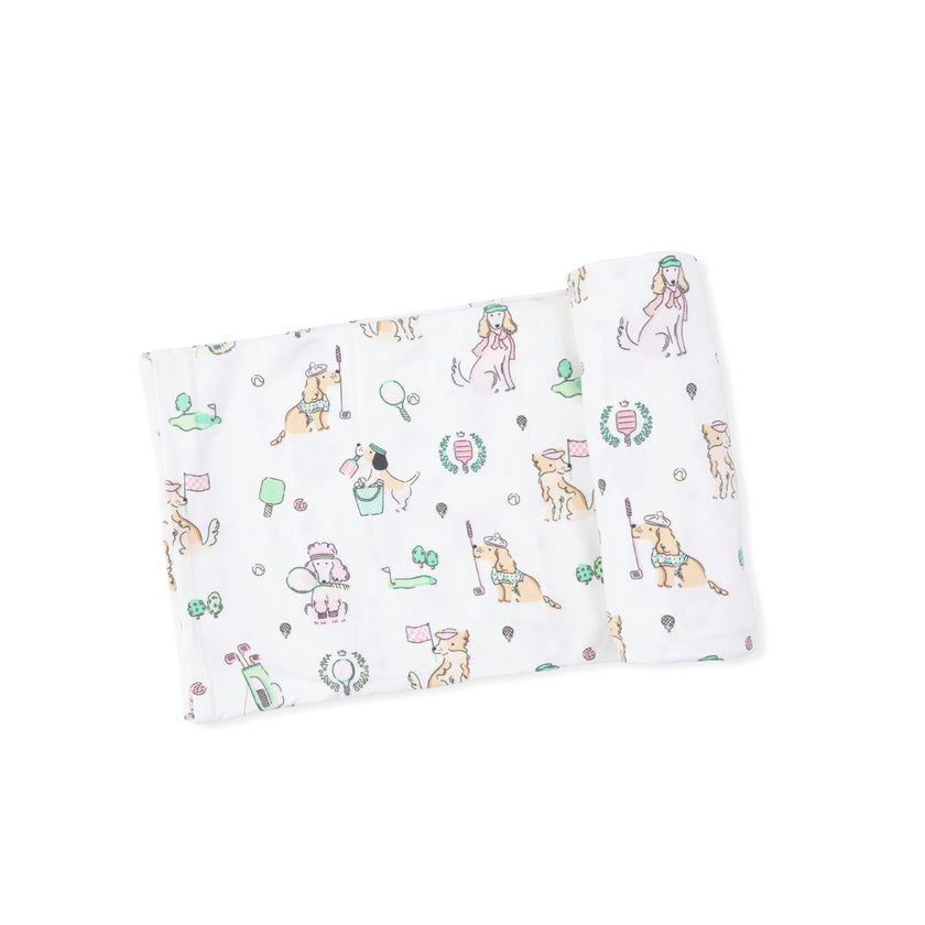 Country Club Dogs Pink - Swaddle Blanket