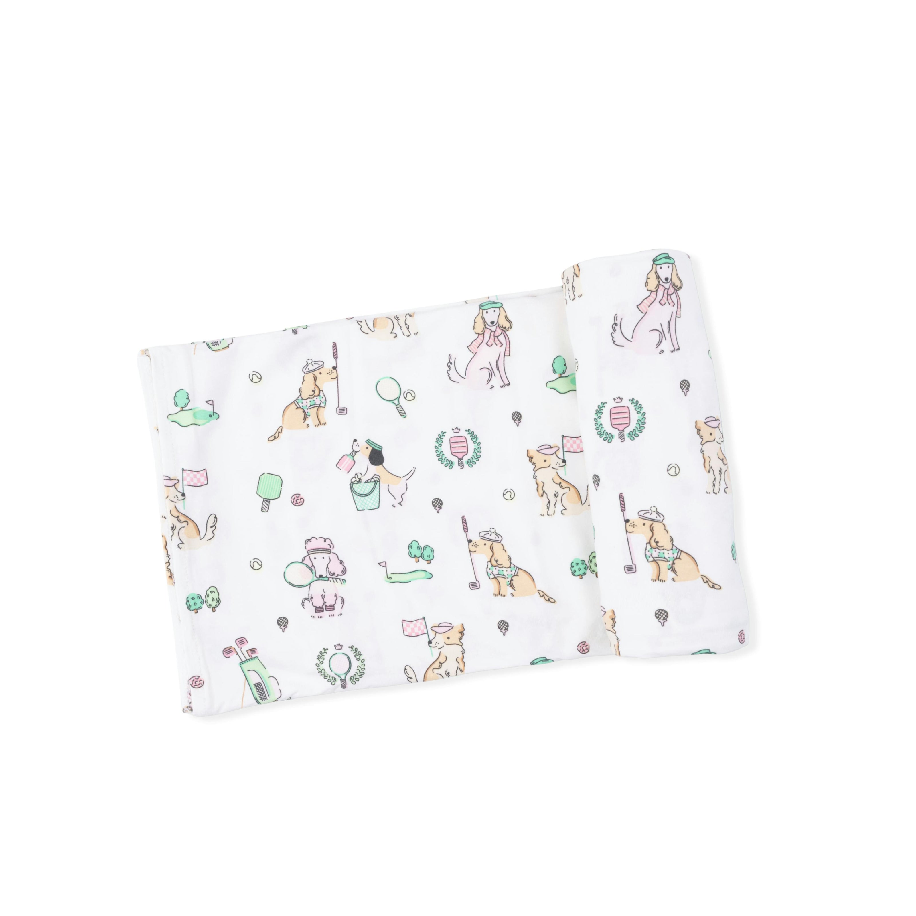 Country Club Dogs Pink - Swaddle Blanket