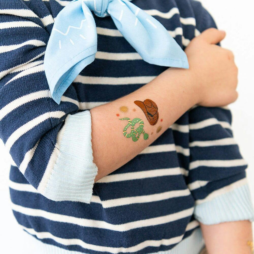 Wild West Cowboy Temporary Tattoos
