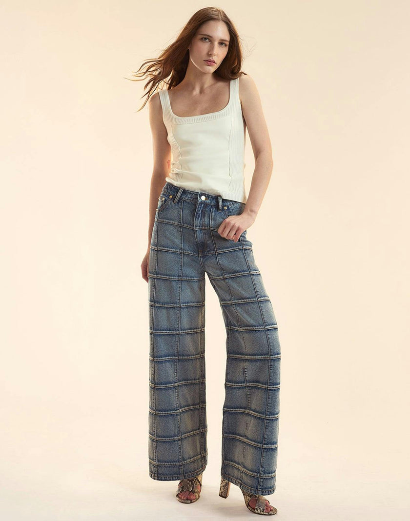 Tribeca Vegan Leather Combo Top