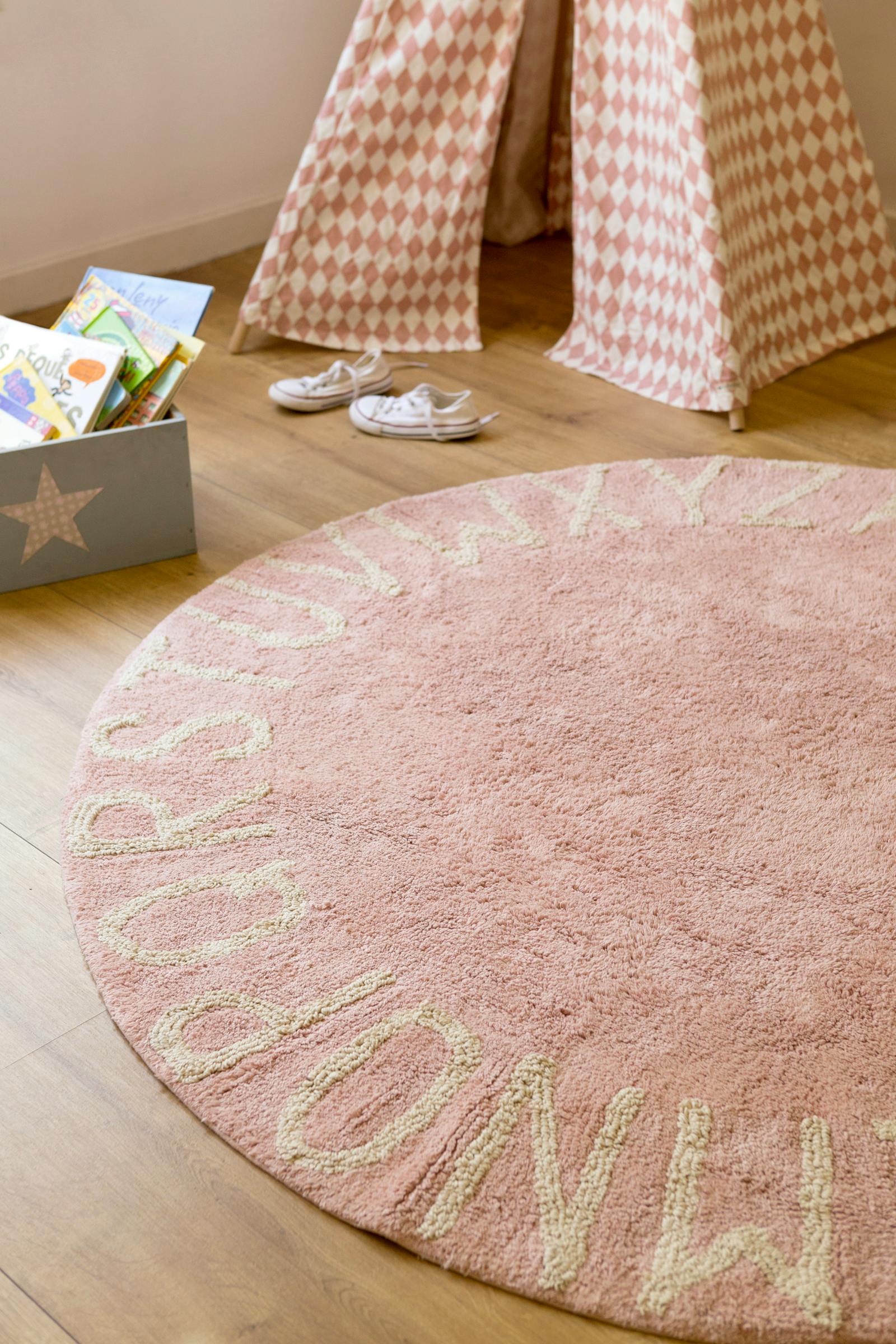 ABC Round Washable Rug