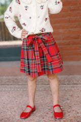Mini Addison Skort in Holiday Plaid