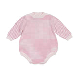 Baby Knit Romper Pink Stripe