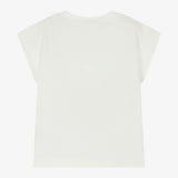 White Tassel Embroidered T-Shirt