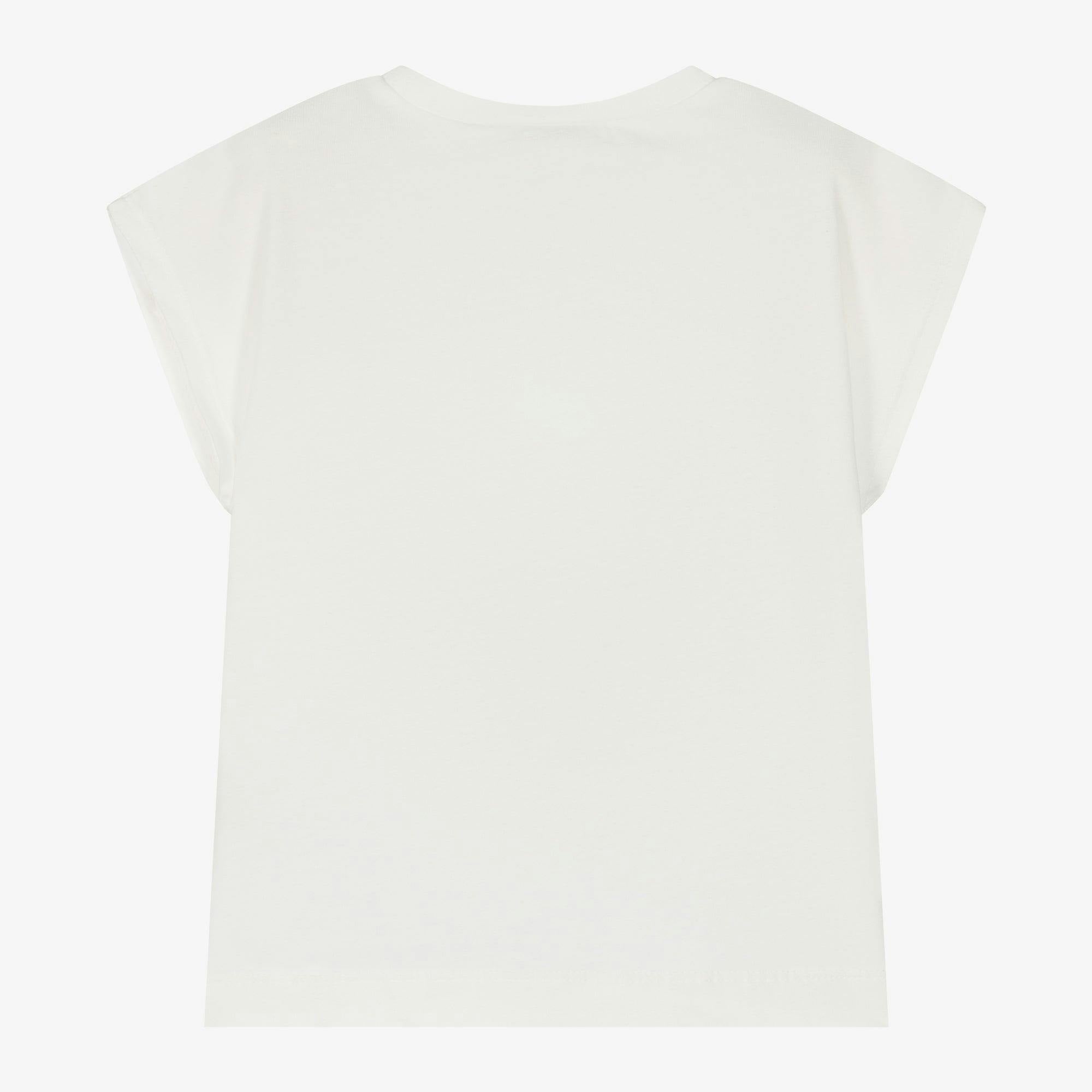 White Tassel Embroidered T-Shirt