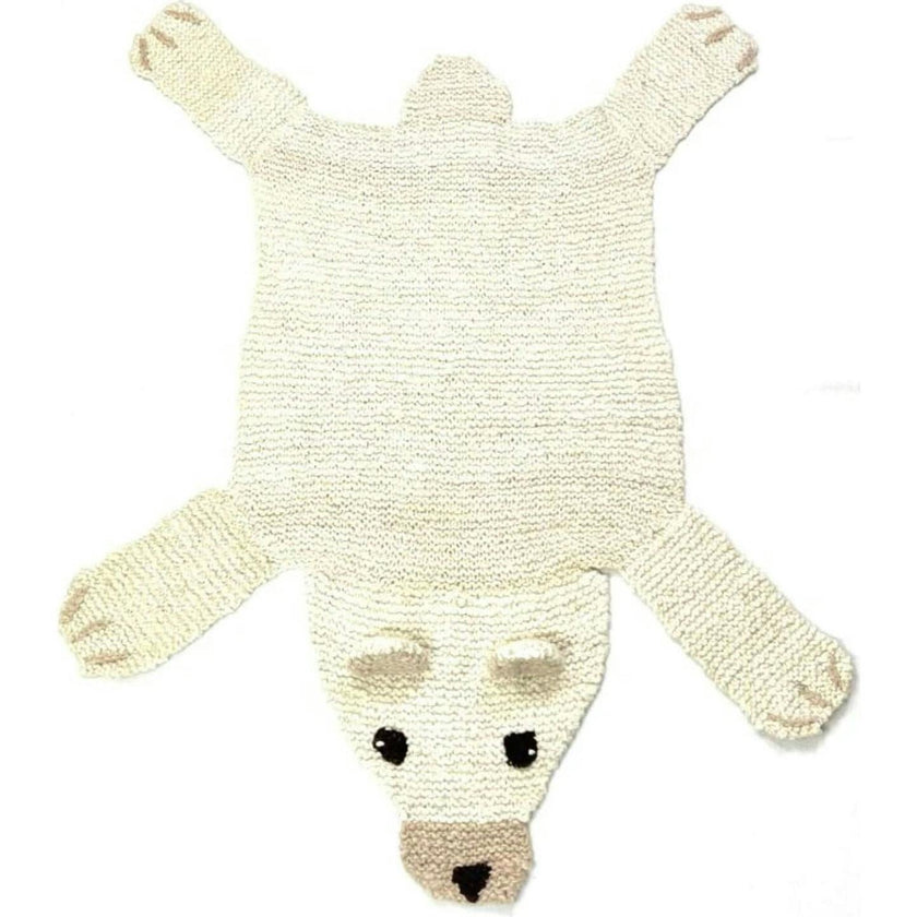 Organic Wool Play Mat + Nursery Rug  | Polar Bear