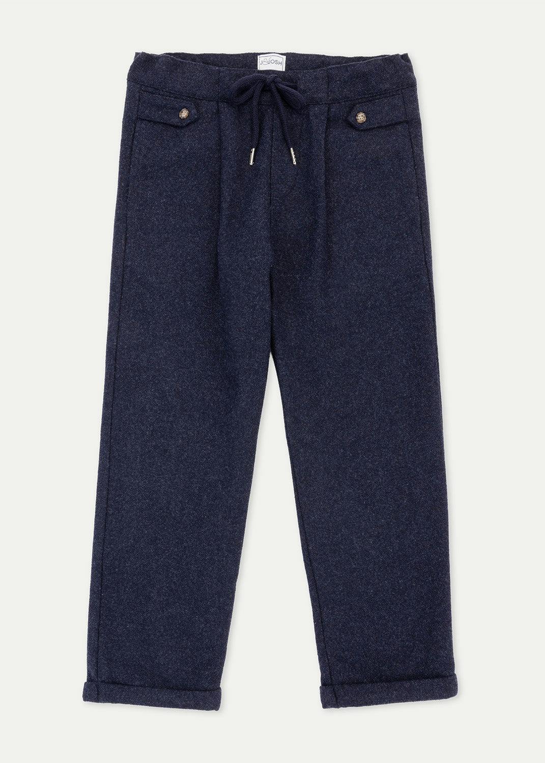 The Navy Flannel Jogger Trousers