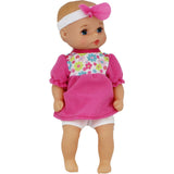 Goldberger Doll Baby's First 11" Classic Softina with Pink & Foral Jumper & Headband