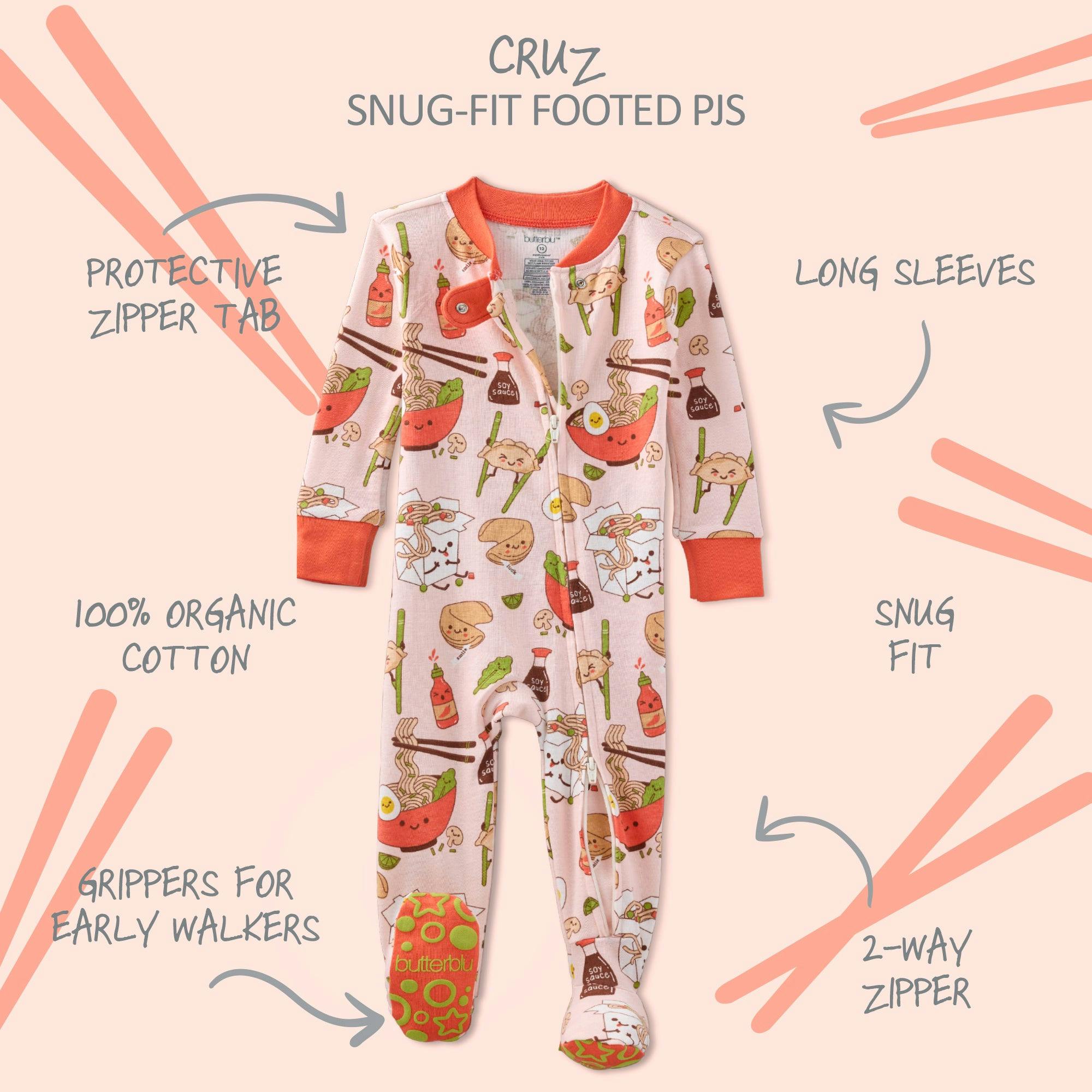 CRUZ Snug Fit Footed Sleeper