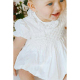 Antoinette Ceremony White Smocked Baby Bubble