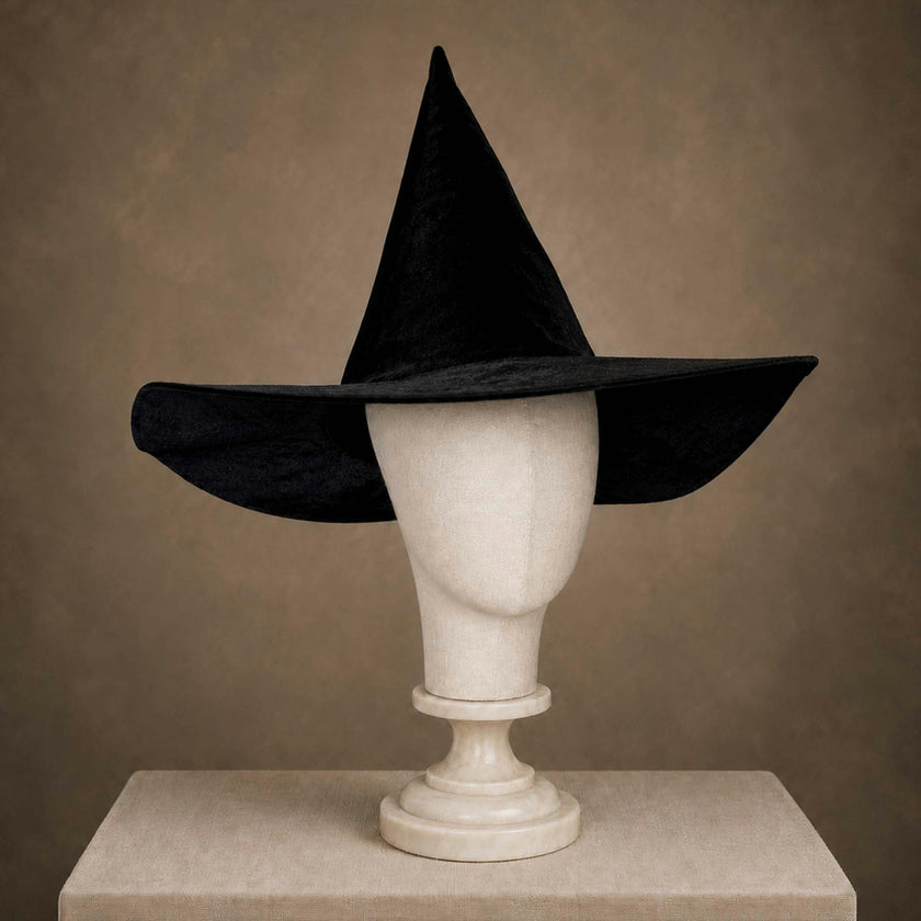 Adult Velvet Witch Hat - Black