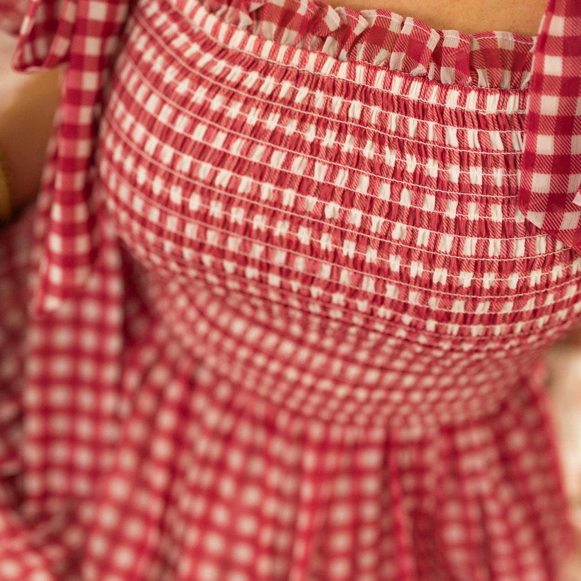 Rayna Dress in Red Gingham