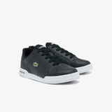 Black Logo Leather Trainers