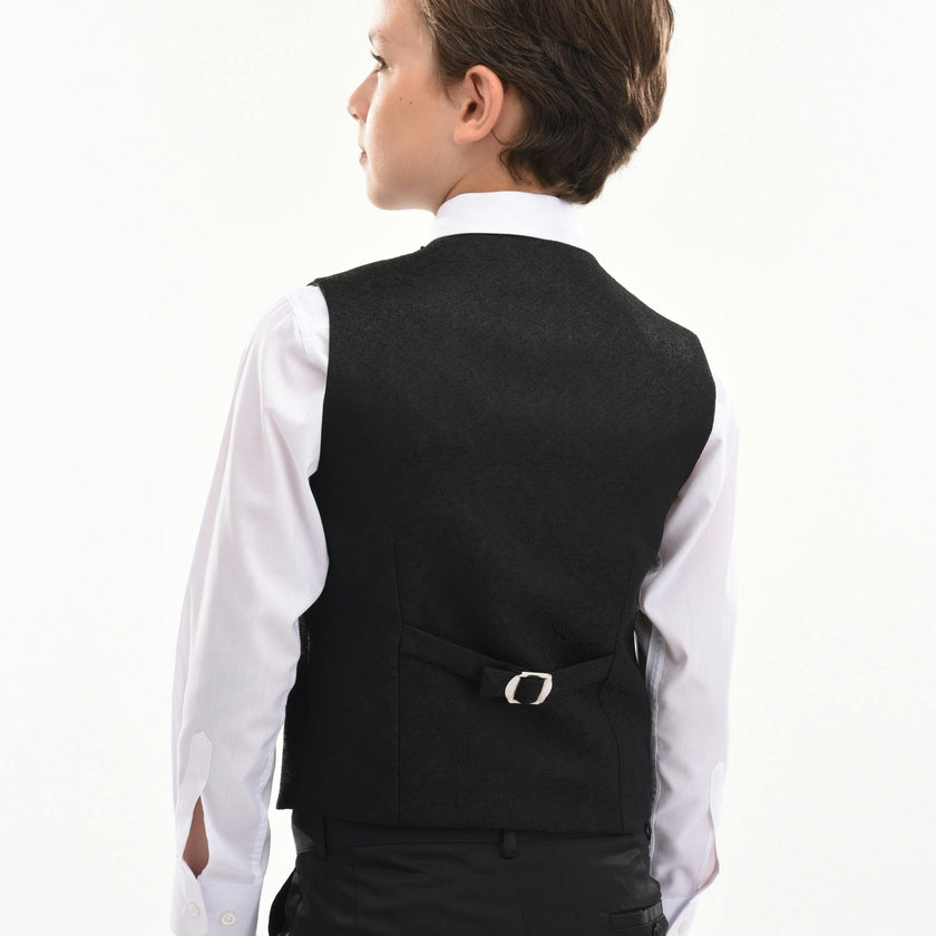 Black Zenon Vest Outfit Set