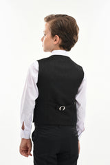 Black Zenon Vest Outfit Set