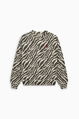 TNS Logo Woman Sweatshirt Zebra Print