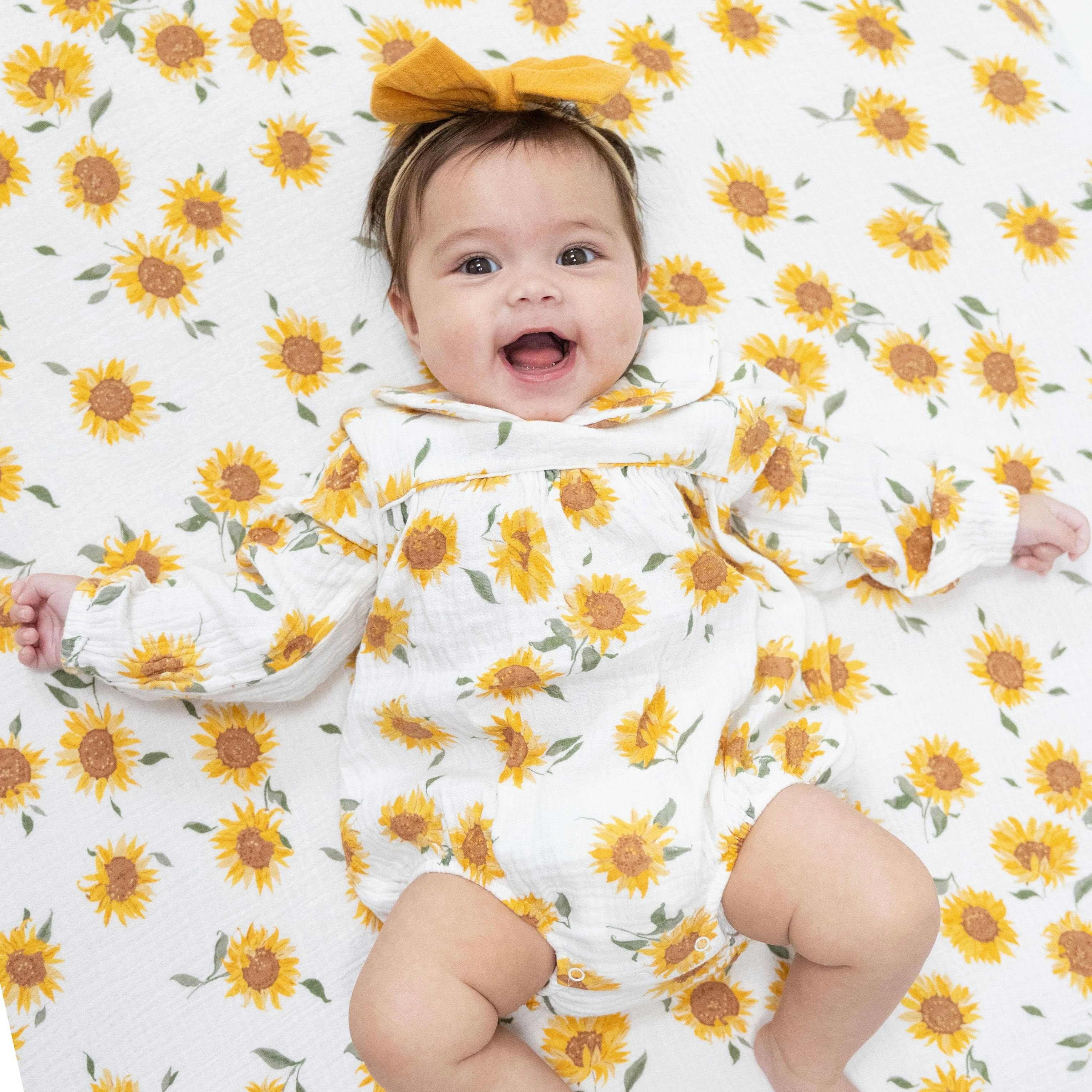 Baby Sunflower - Classic Bubble with Peter Pan Collar