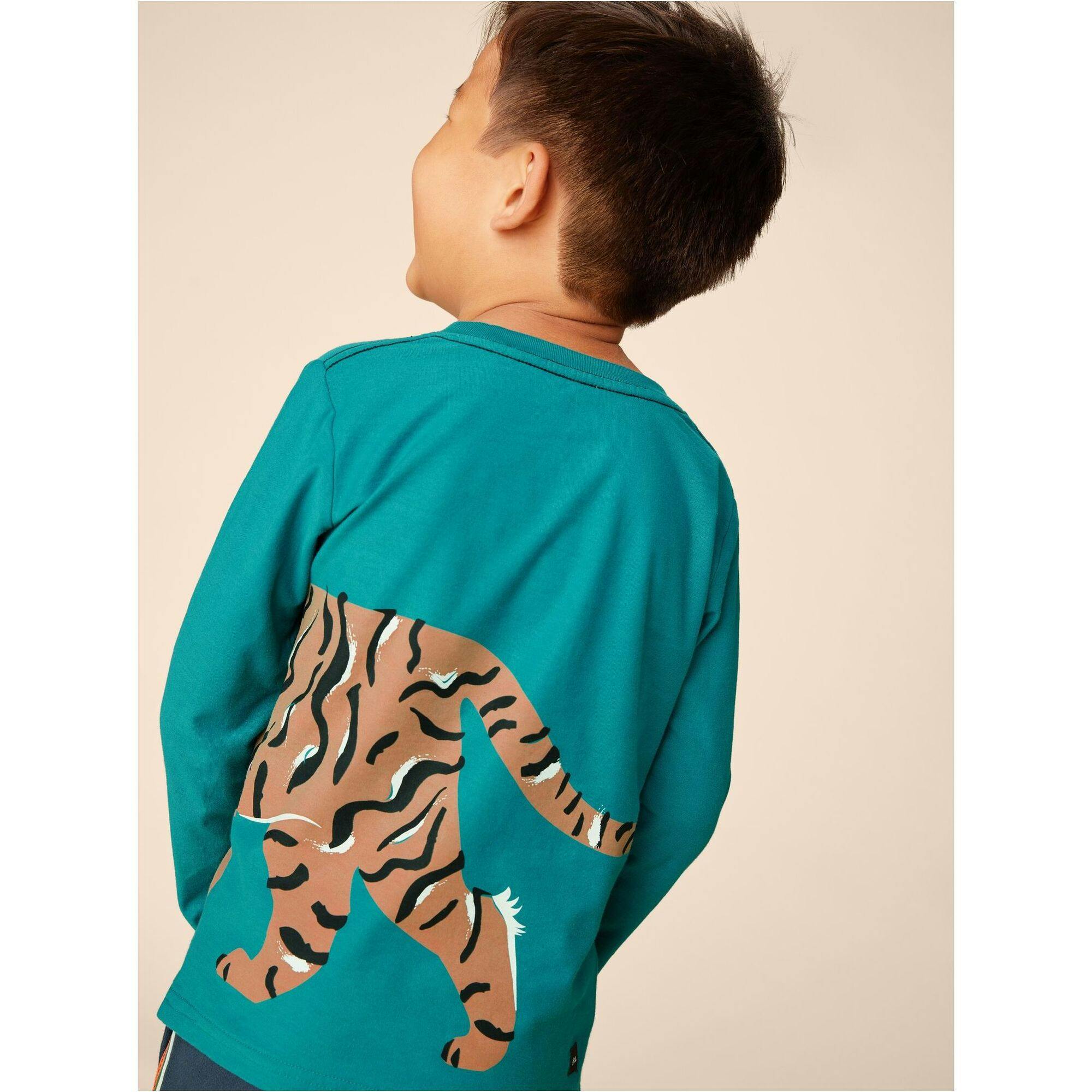 Prowl Double Sided Crew Neck Long Sleeve T-Shirt, Green
