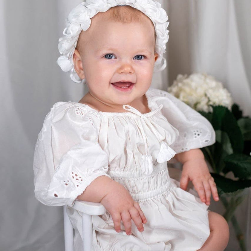 Blanca White Cotton Romper
