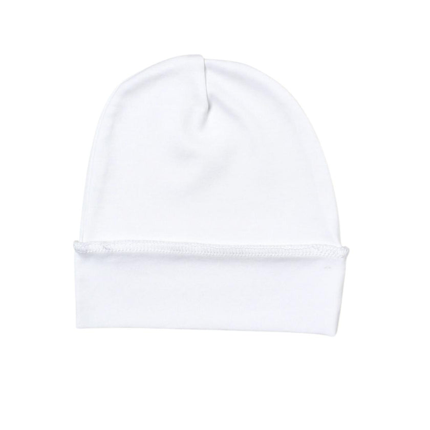 White Newborn Hat - Pima Cotton