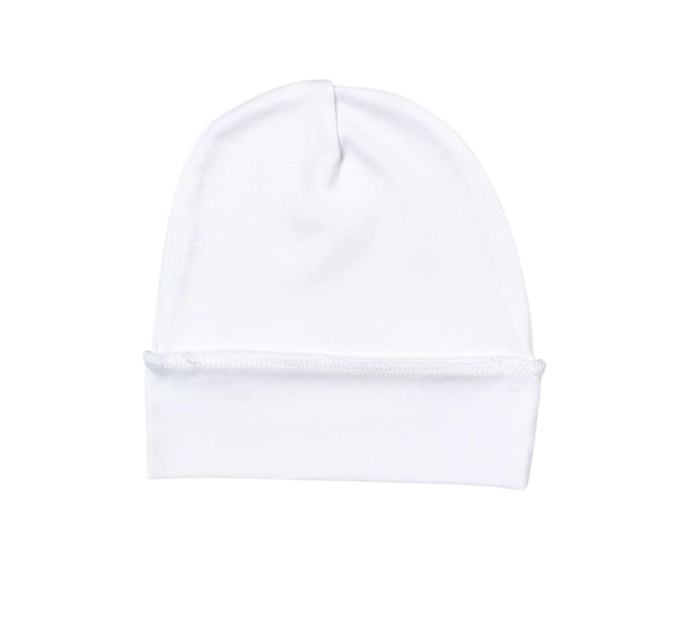 White Newborn Hat - Pima Cotton