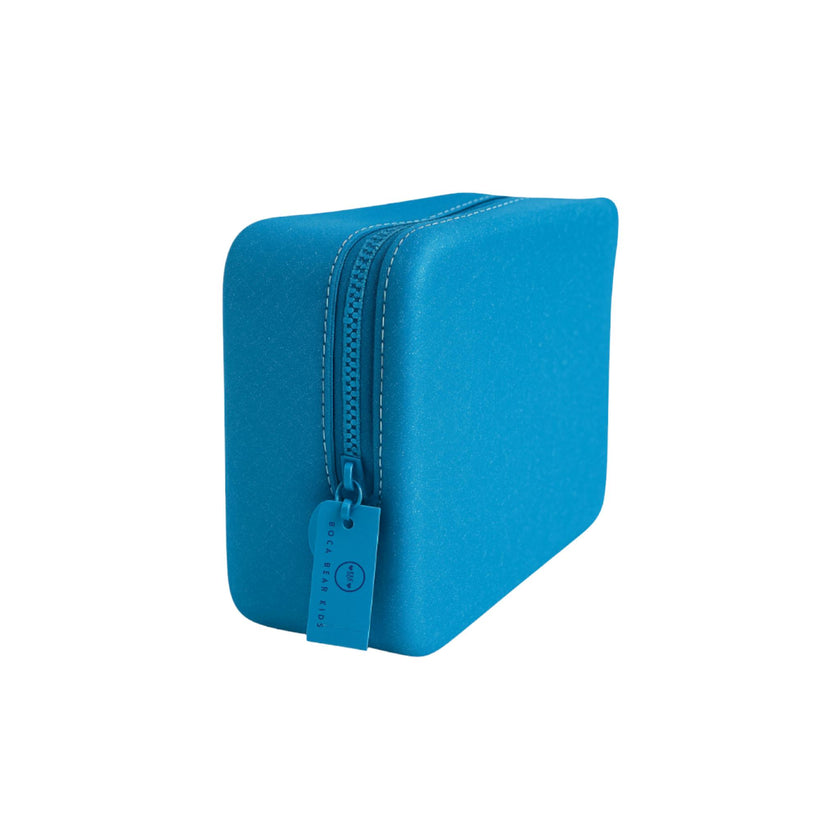Glitter Gel Zipper Pouch Blue