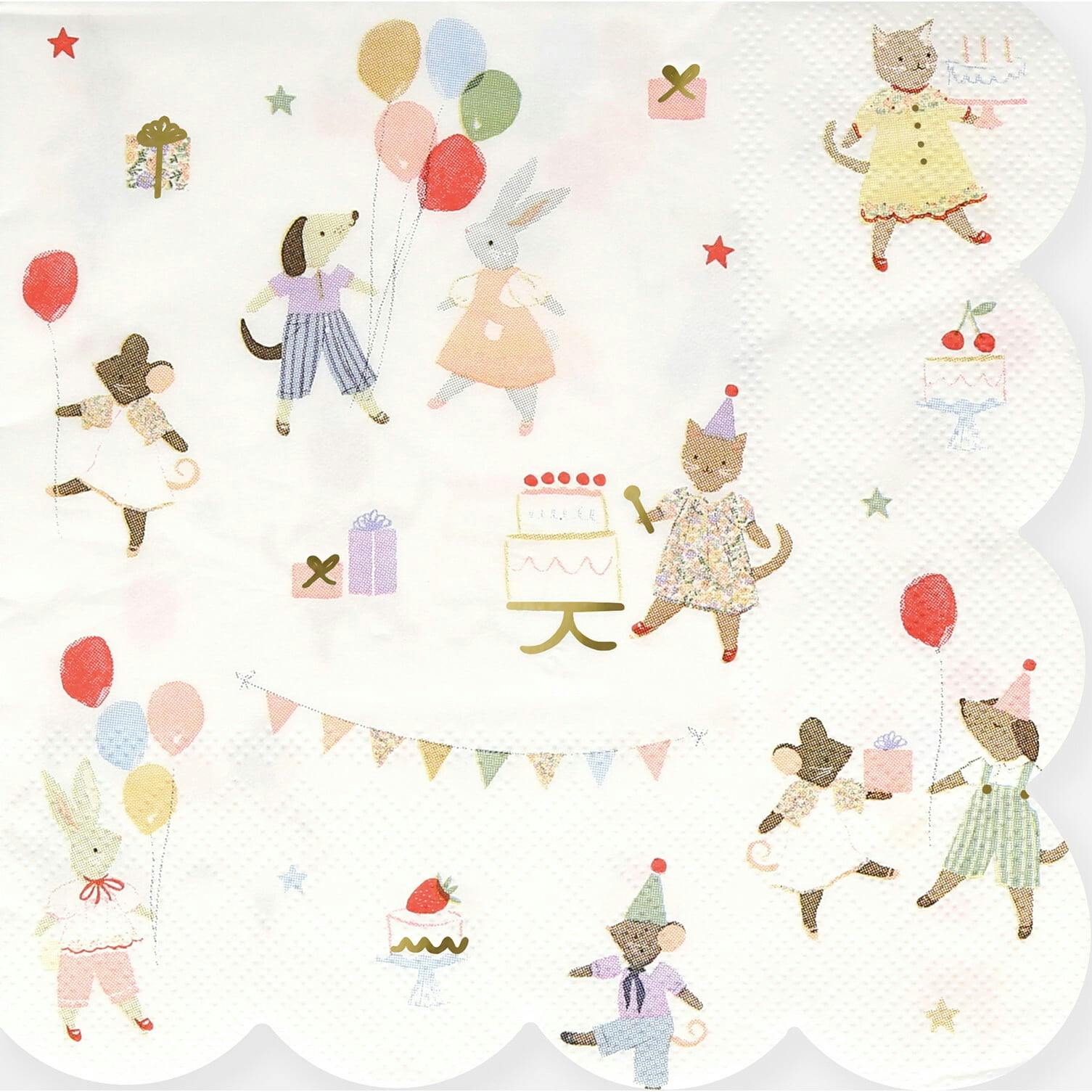 Animal Friends Large Napkins