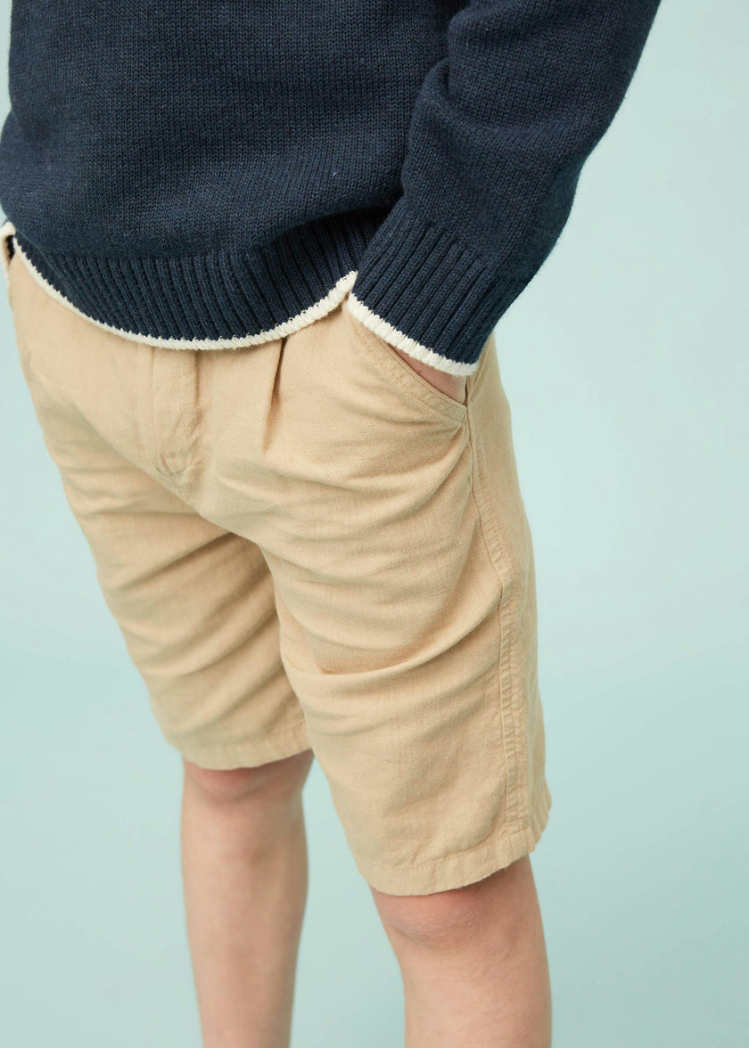 Sand Linen Cotton Shorts