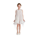 White Marcelline Ruffle Hem Dress